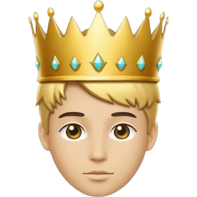 silhouette with a crown above the head emoji
