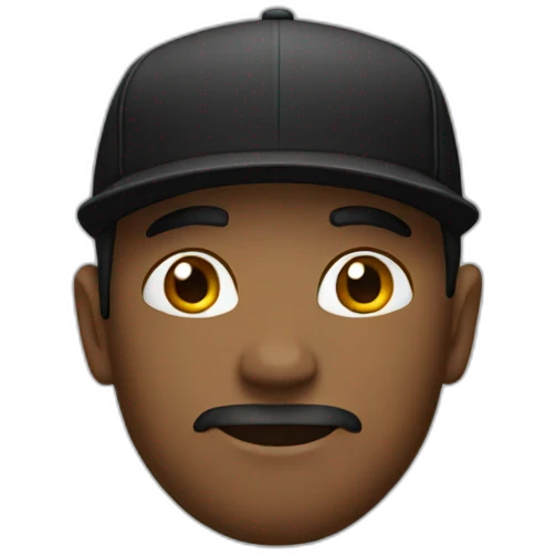 man with a black cap emoji