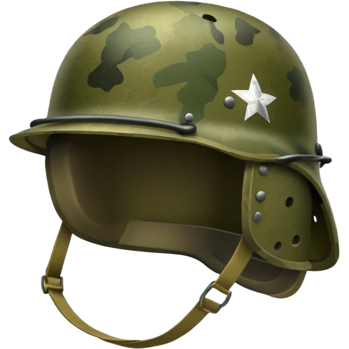military helmet in camouflage ww2 emoji