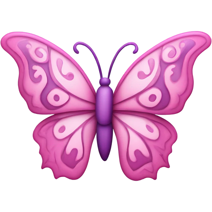 Pink butterfly emoji