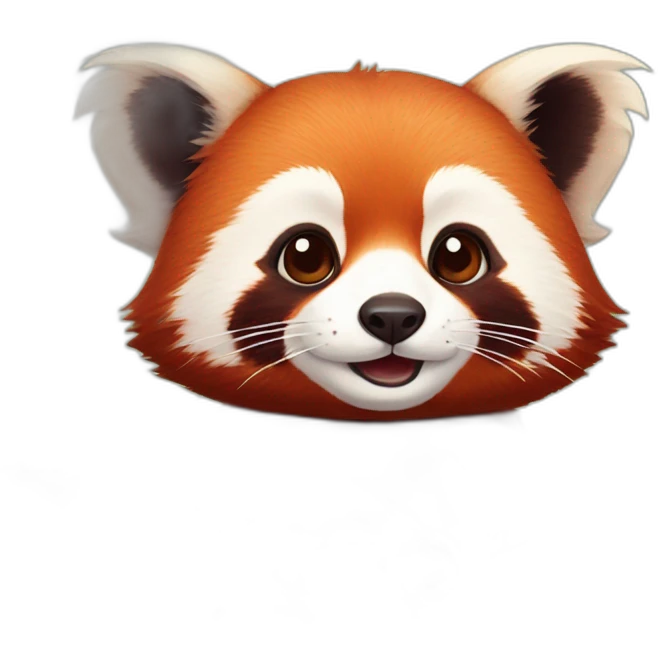 red panda with a flower emoji