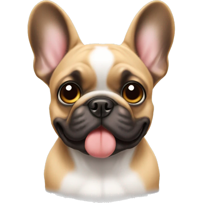 Super cute Frenchie with big ears emoji
