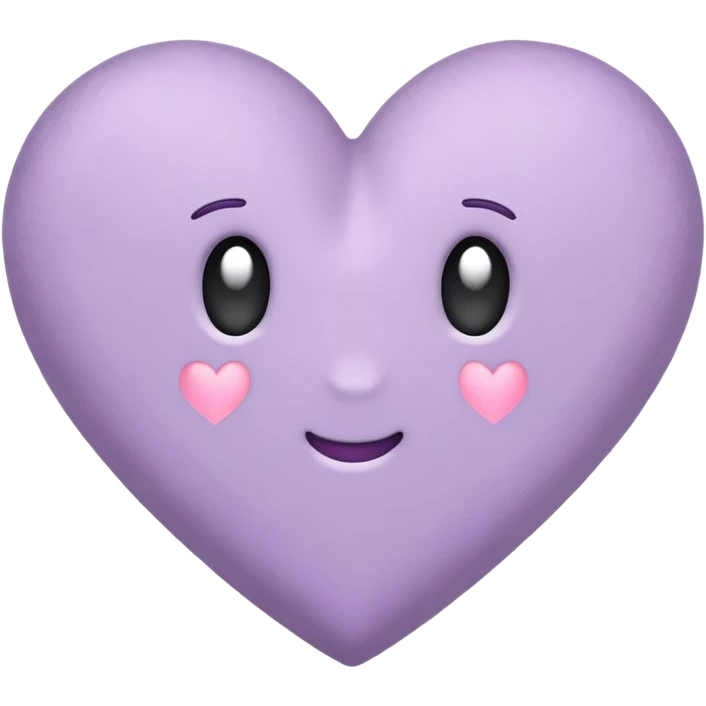 Pale purple heart felt  emoji