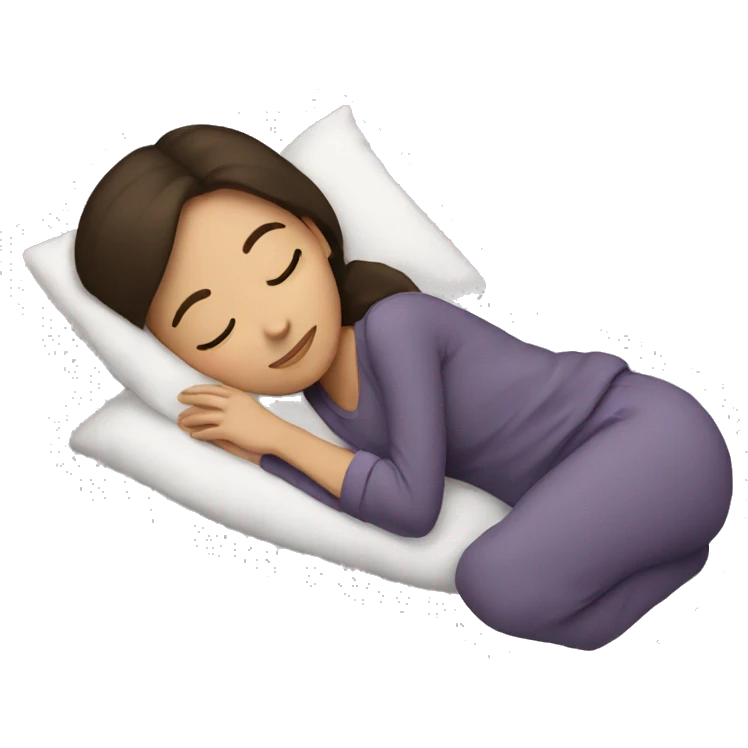 Brunette girl sleeping emoji