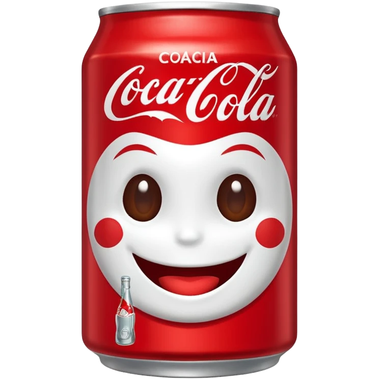 Coca-Cola con cara emoji