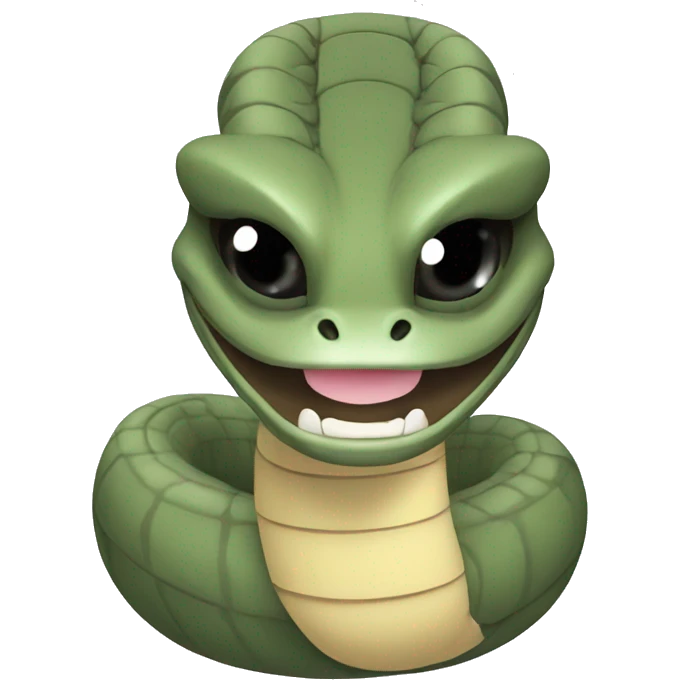  Feliz Cobra cinza emoji