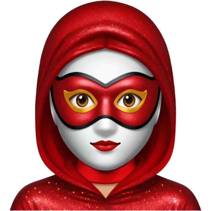 red glitter hacker emoji