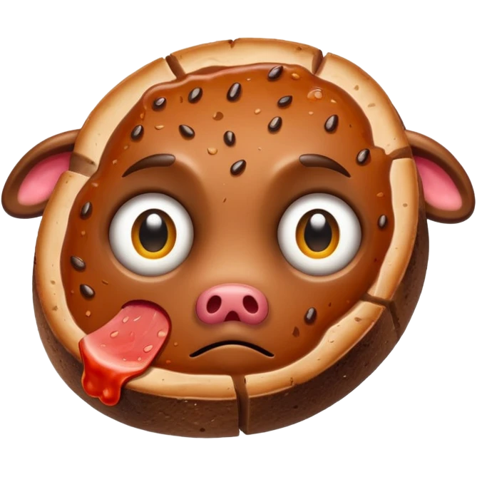 Sad steak with eyes  emoji