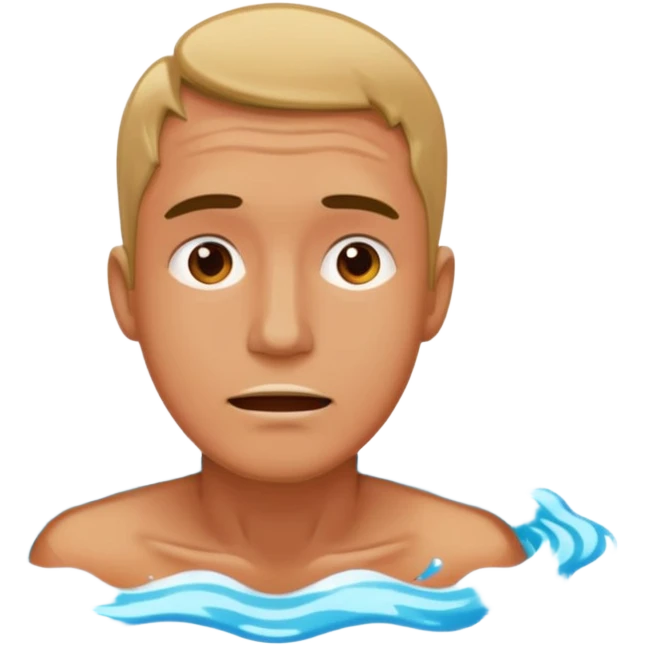 man drowning in messages emoji