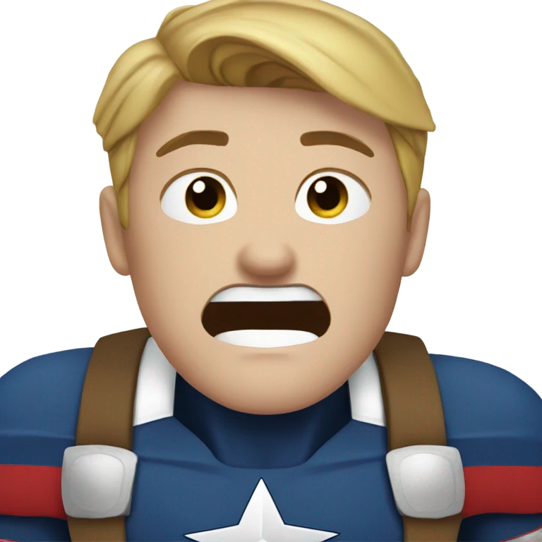 Captain America to cry emoji