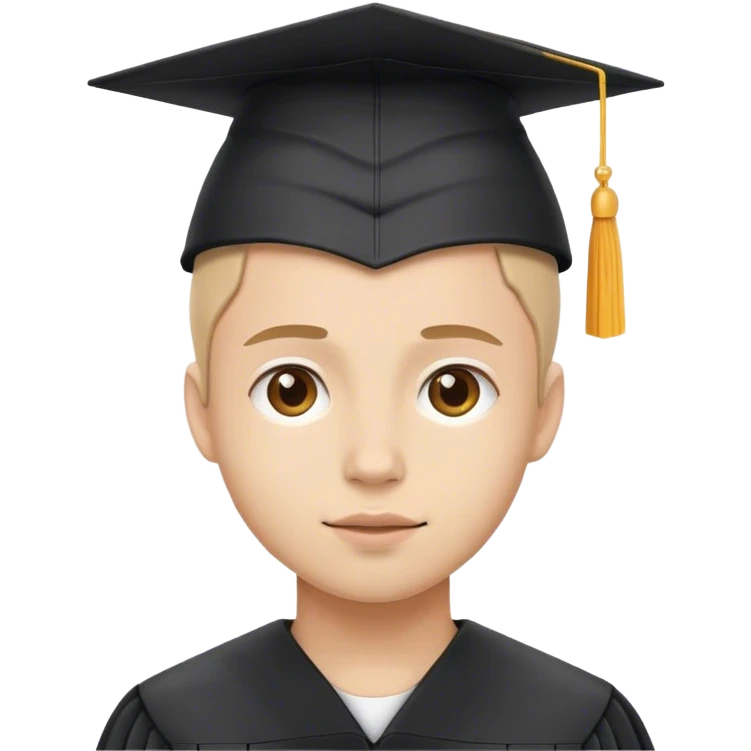Chill face with graduation hat emoji