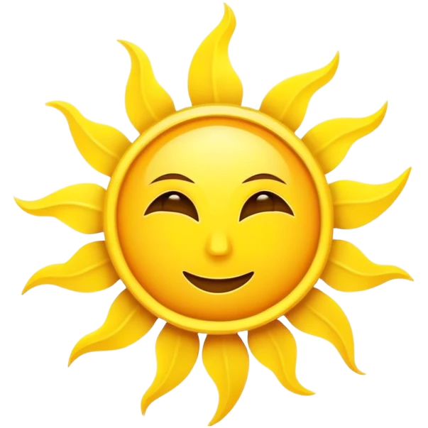 Spade symbol inside sun emoji