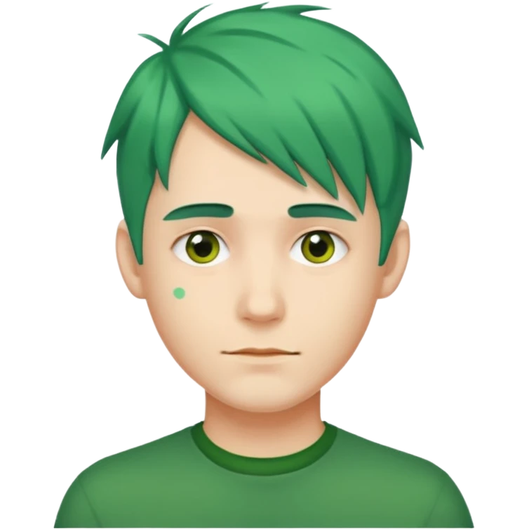 green haired man emoji