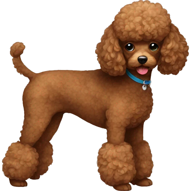 Brown toy poodle emoji