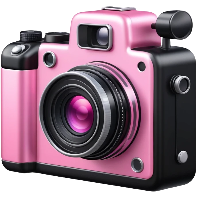 Caméra rose et noire  emoji