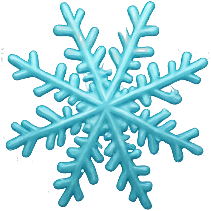 Aqua icy Snowflake emoji