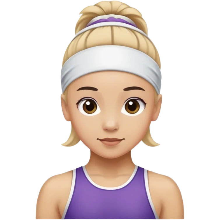The face of a gymnast in a sports headband emoji