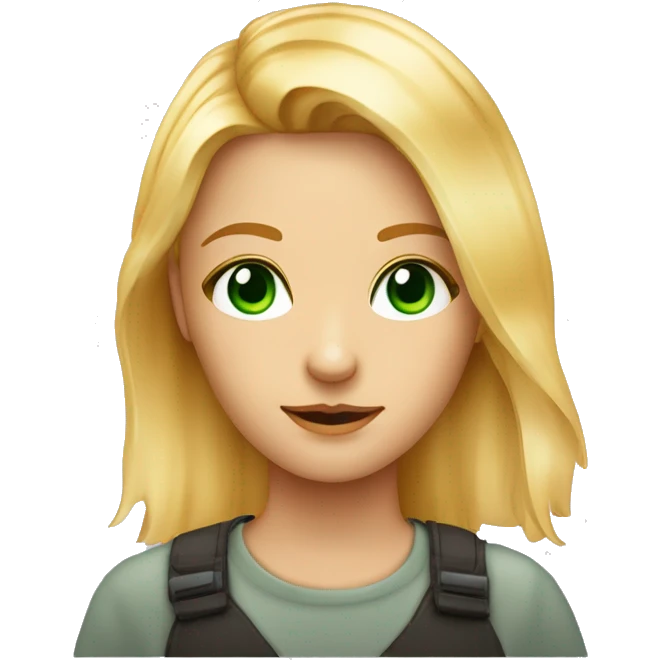 Blondes Mädchen mit grünen augen umarmt einen jungen mit orangenen haaren emoji