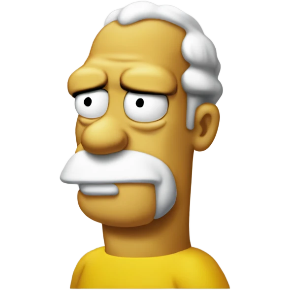 Homer giving a side eye emoji