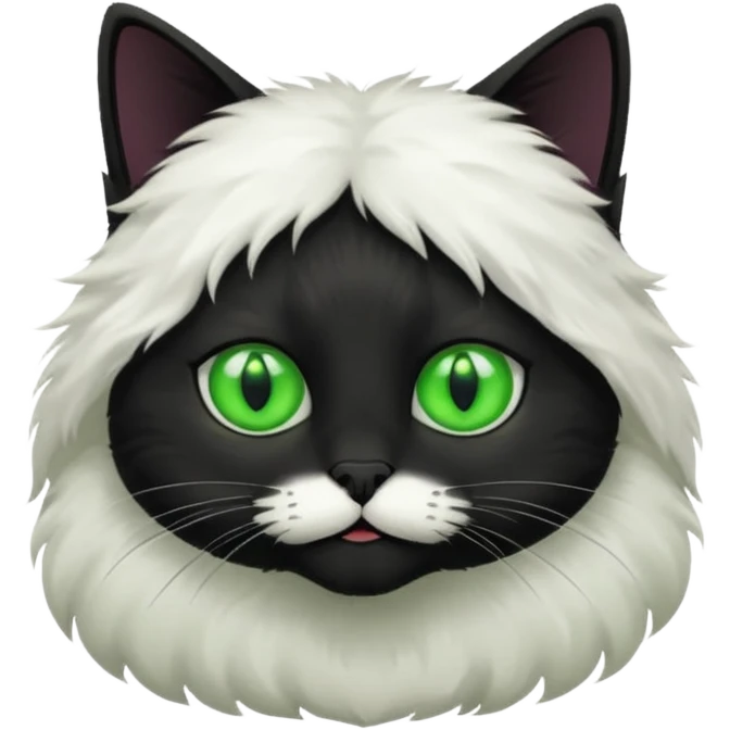 Gato preto com branco emoji