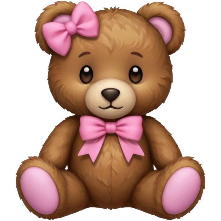 teddy bear with pink bow emoji