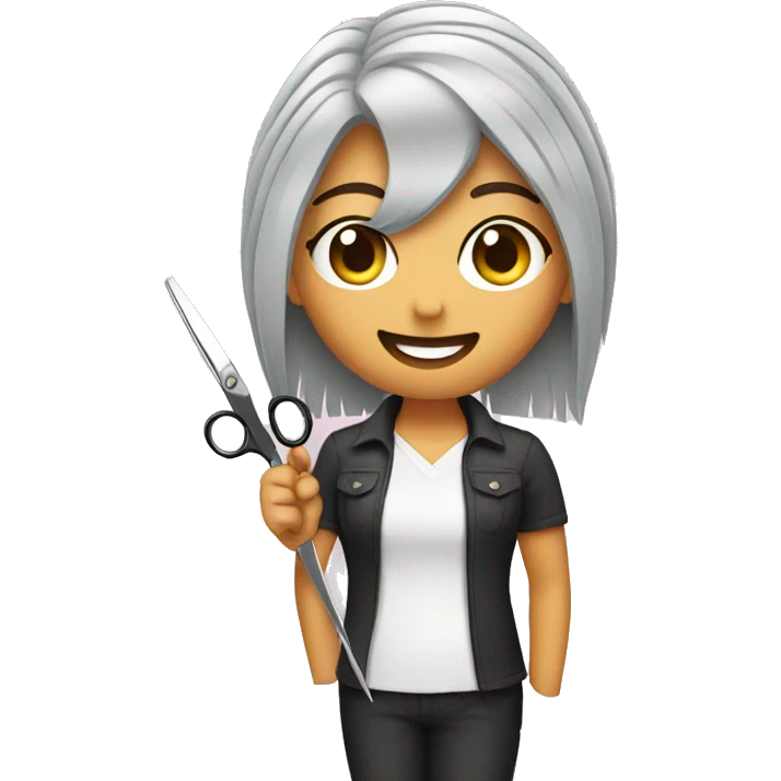 hairdresser with scissors emoji
