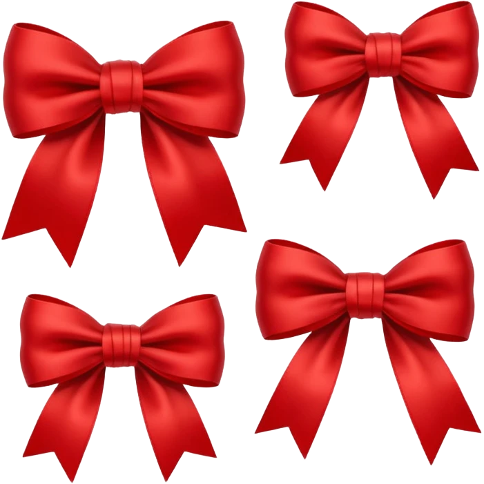 Red bows emoji