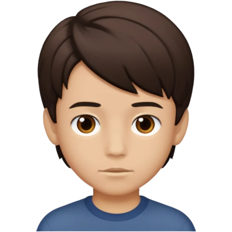 Niño con el pelo divido en dos emoji