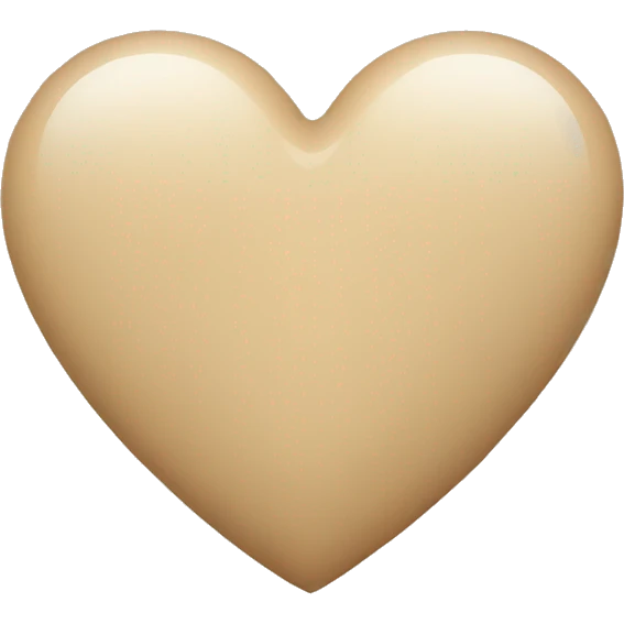 beige heart emoji