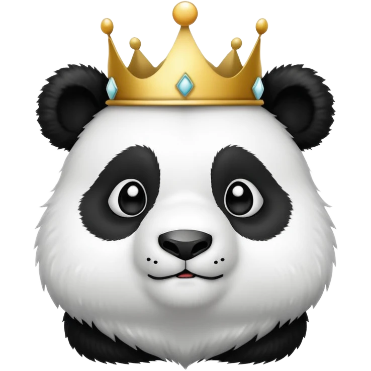 Panda with crown  emoji