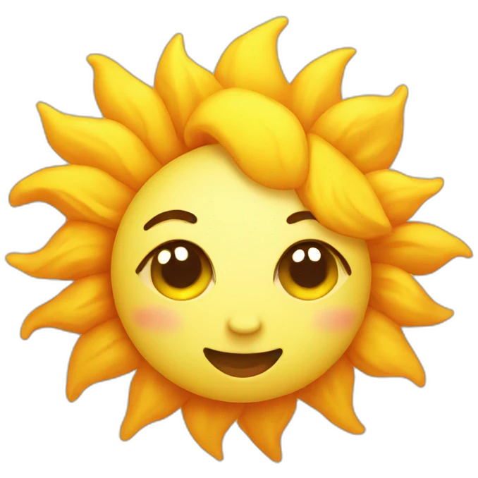 Cute sun love emoji