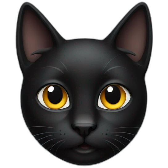 a black cat emoji
