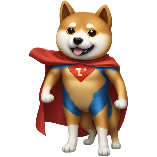 Shiba inu superhero emoji