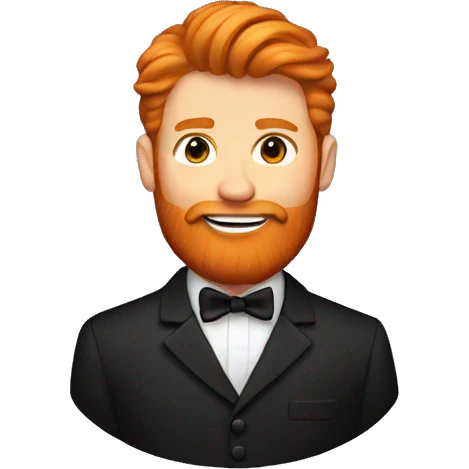 Ginger groom with beard emoji