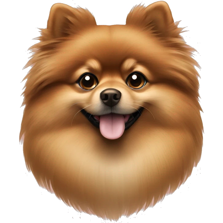 brown and tan pomeranian  emoji