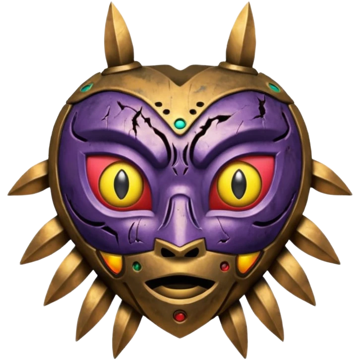 majoras mask mixed with the questioning face emoji