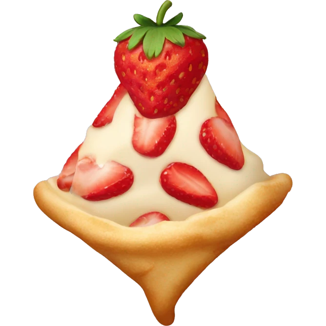 Strawberry crepe  emoji