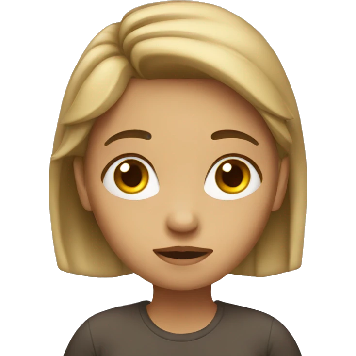 girl thinking emoji