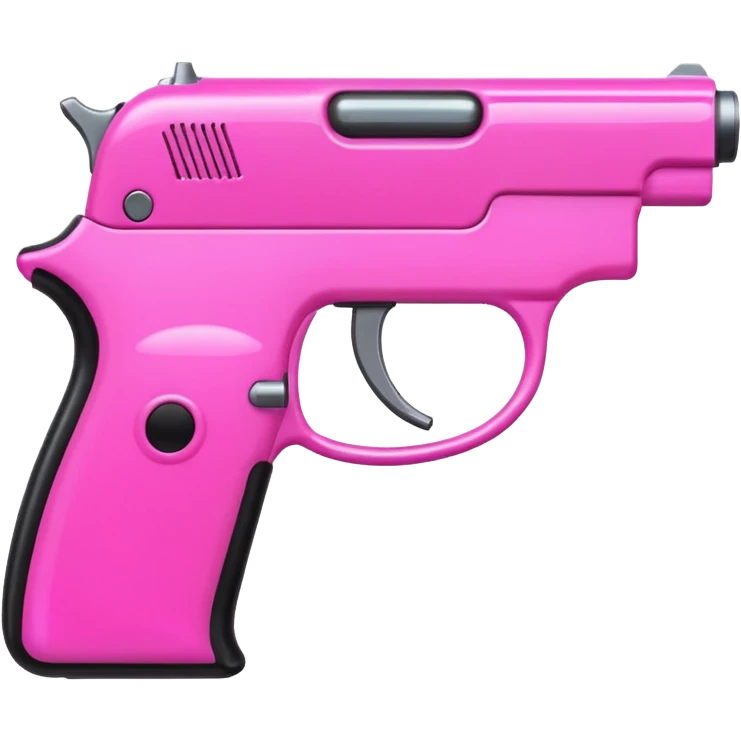 pink gun, simple, iconic, emoji style emoji