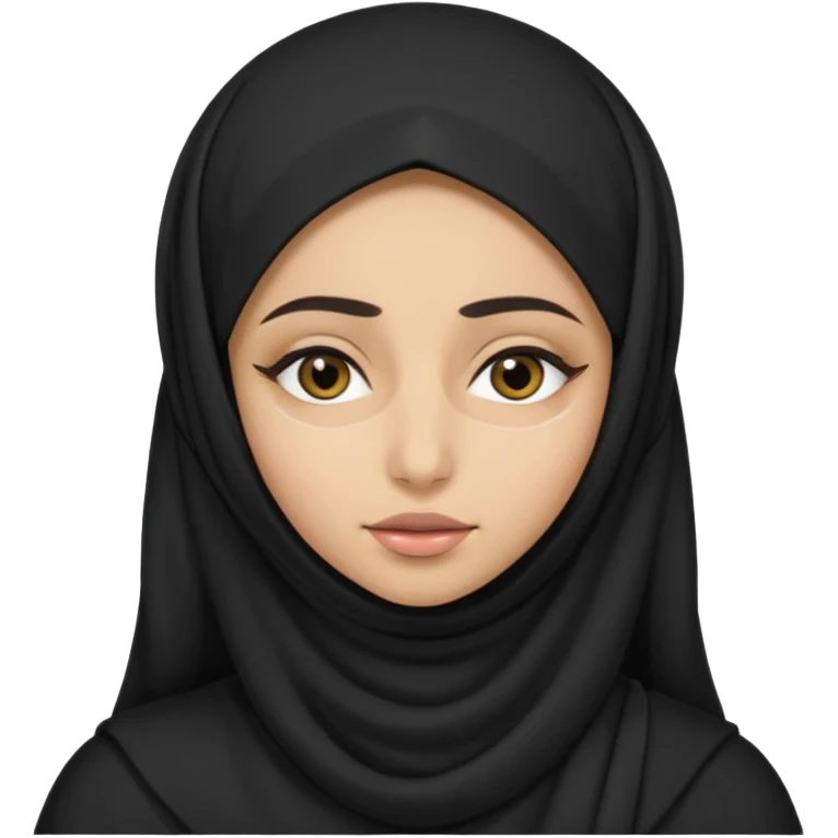 arab GIRL with niquab cover eye emoji