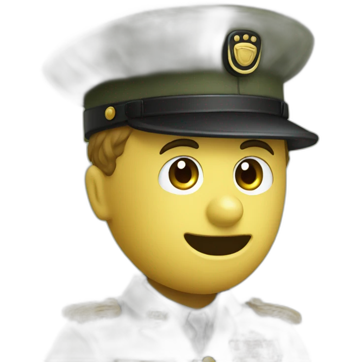 Charlie chaplin in army suit emoji