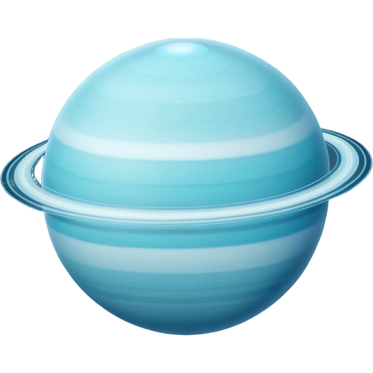 planet Uranus with rings emoji