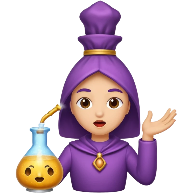 potion maker blowing kiss made of spark dust emoji