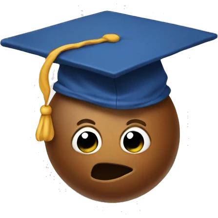 poop emoji with gradution hat emoji