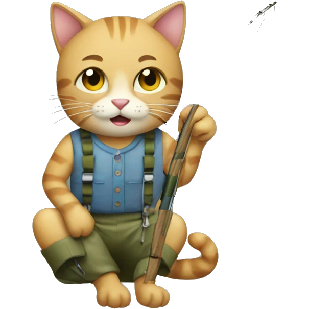 a cat fishing emoji