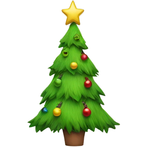 A grinch theme Christmas tree emoji