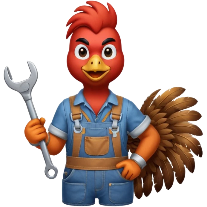 rooster mechanic emoji