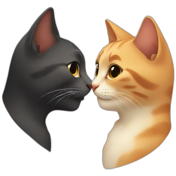 cat kiss human emoji