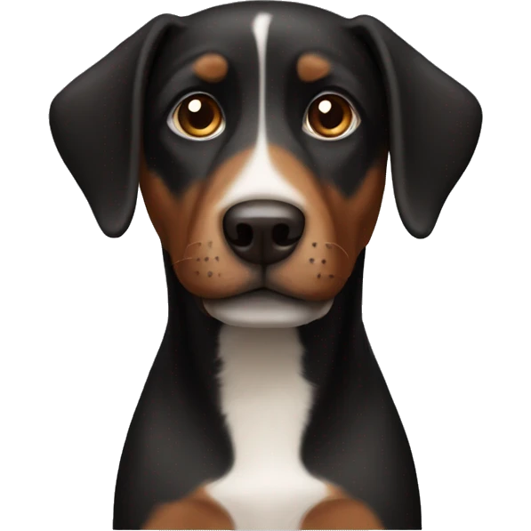black and brown dog emoji