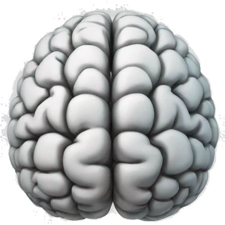 Brain with idea emoji